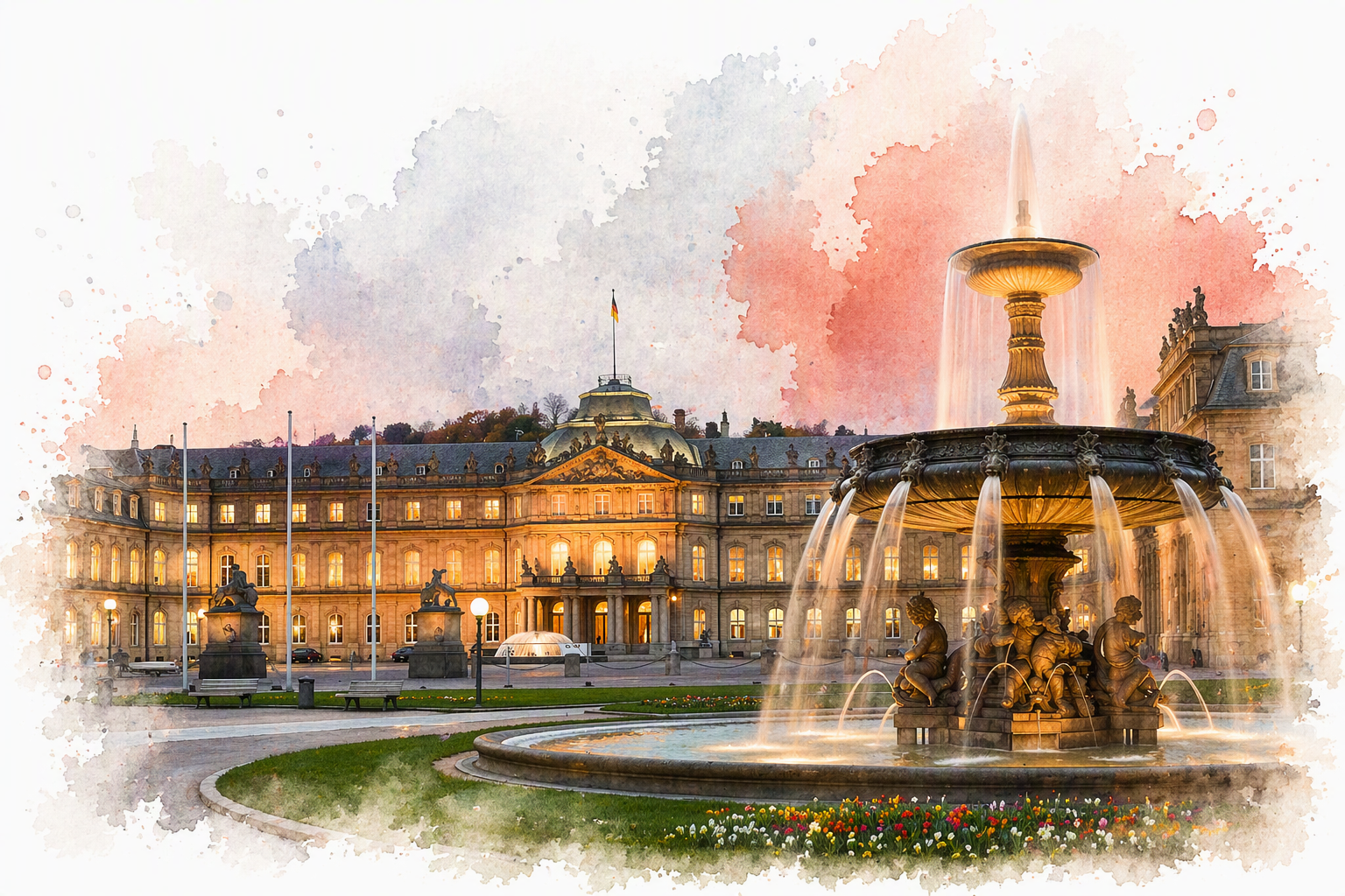Illustration von Stuttgart