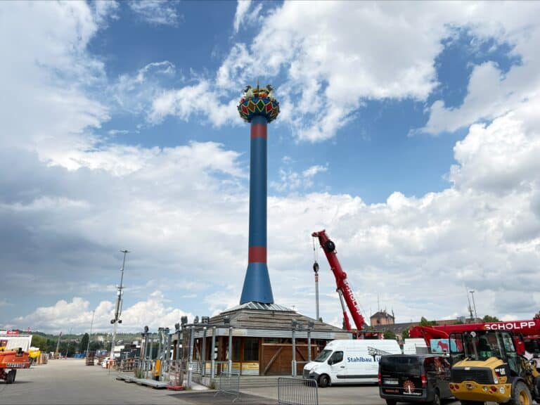 Die neue Fruchts&auml;ule auf dem Cannstatter Wasen