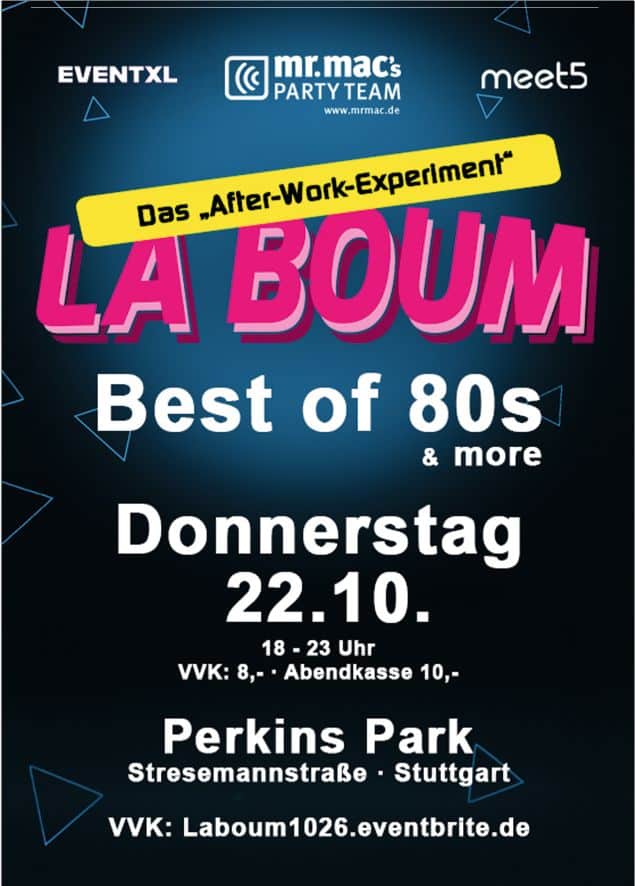 Anzeige: La Boum – jetzt Tickets bei Eventbrite sichern