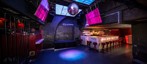Panoramablick in den Club Climax an der Calwer Stra&szlig;e in Stuttgart
