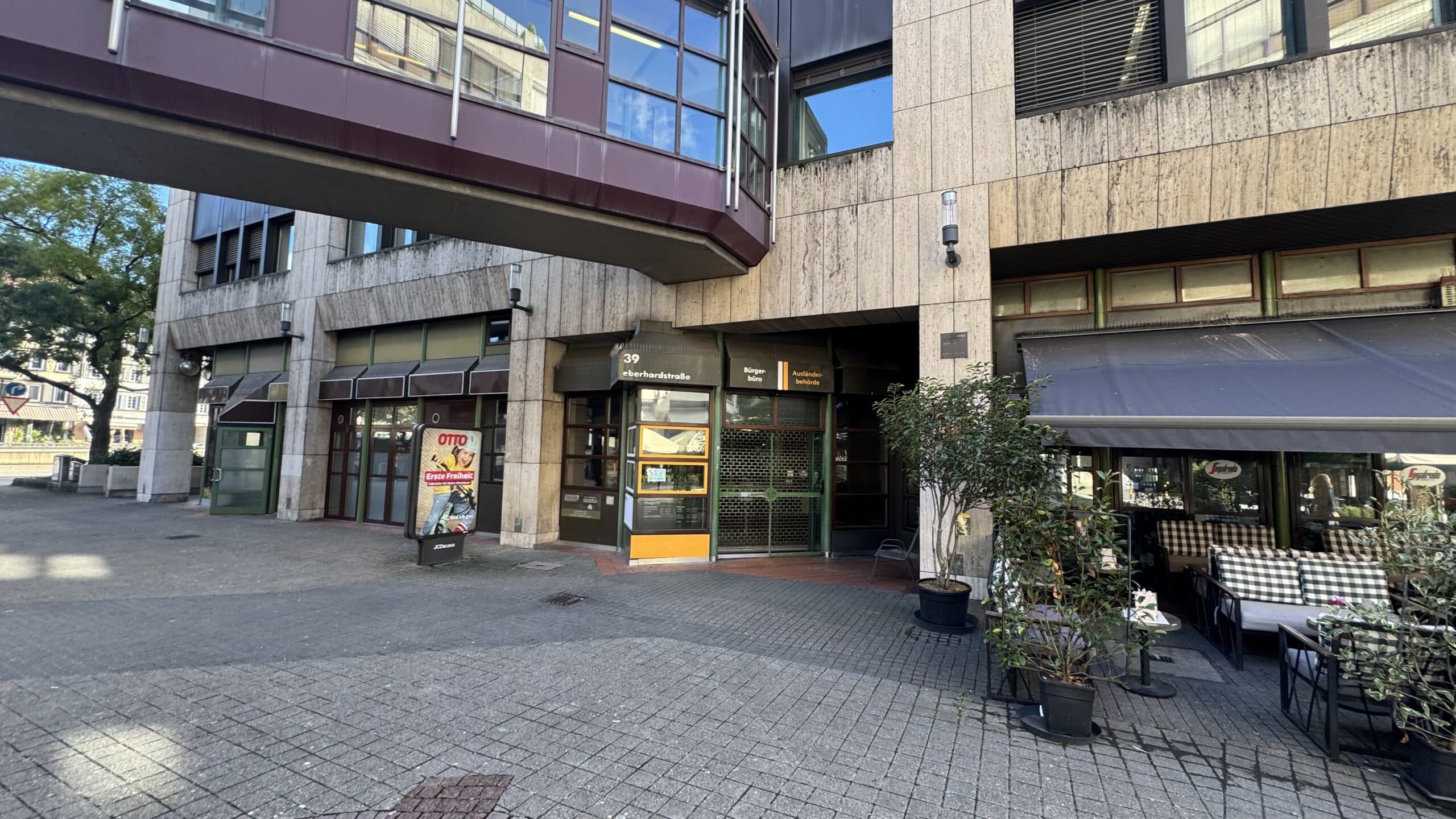 Eingang des Bürgerbüros Mitte